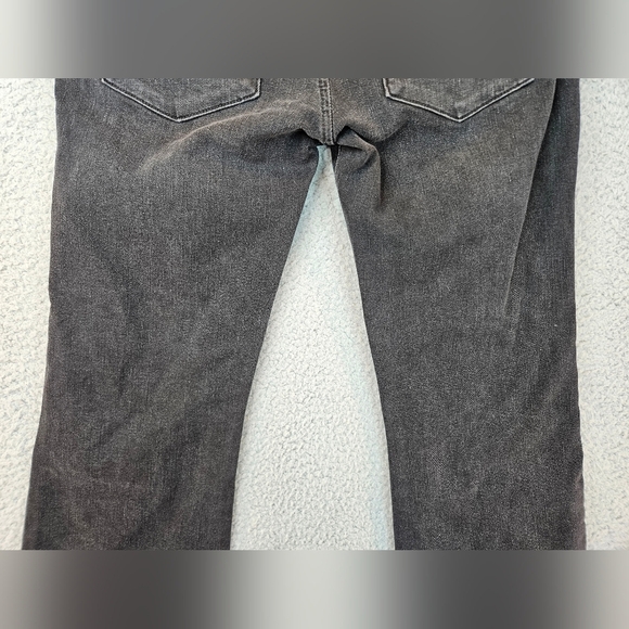 Hudson Womens Collin Midrise Bootcut Cropped Raw Hem Black Jean Sz 27 Distressed - Picture 8 of 12